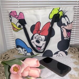 Disney Tote Bag with Characters - Red, Pink, Blue, Green
